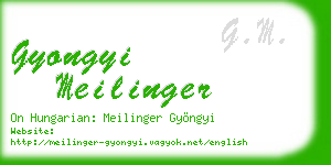 gyongyi meilinger business card