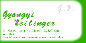 gyongyi meilinger business card